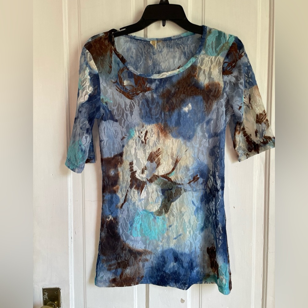 BKE buckle Y2K style sheer top
